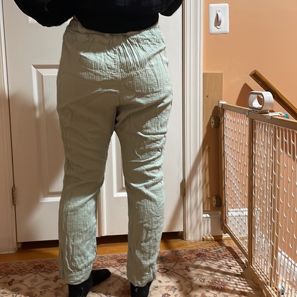 Bassike Herringbone Utility Pants In Sage Green - Picture 12 of 13